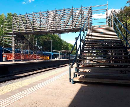 Viaducto San Martìn, Pasarela provisoria estación Villa del Parque