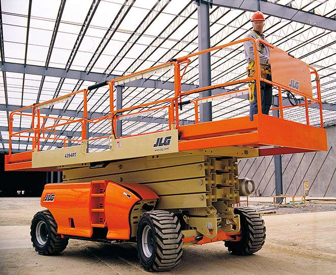 Rough terrain scissor lifts